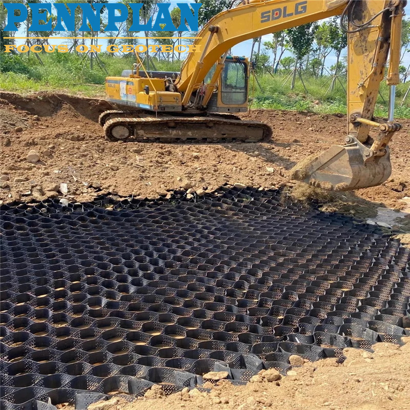 ASTM Standard HDPE Geocell 50mm Height Geoweb Road Grid Gravel Honeycomb Gravel Driveway Price Geocell Ground Grid Paver