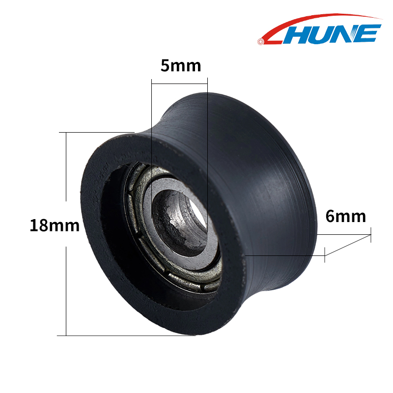 U-Groove Bearing Plastic Pulley U0519-6mm Door & Window Rollers with Sliding Bearings High Quality Window Rollers