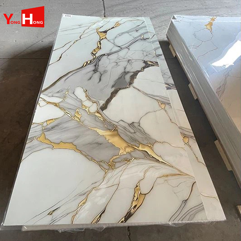 Cheap Price Decorative Material PVC/UV Wall Panel Charcoal Wallboard Marble Sheet