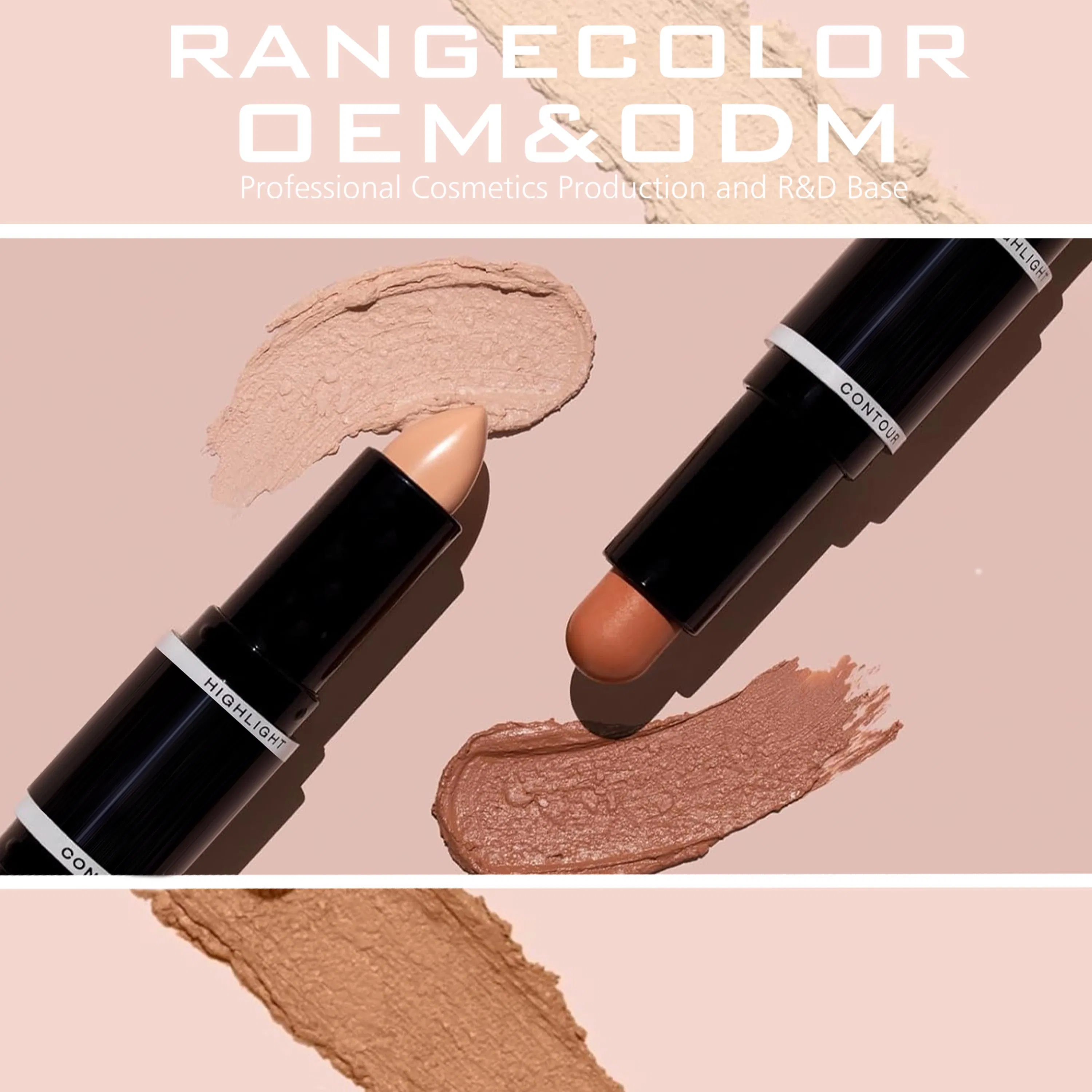 Dual-Ended Contour & Highlighter Stick, Face Shaping Stick for Highlighting & Contouring