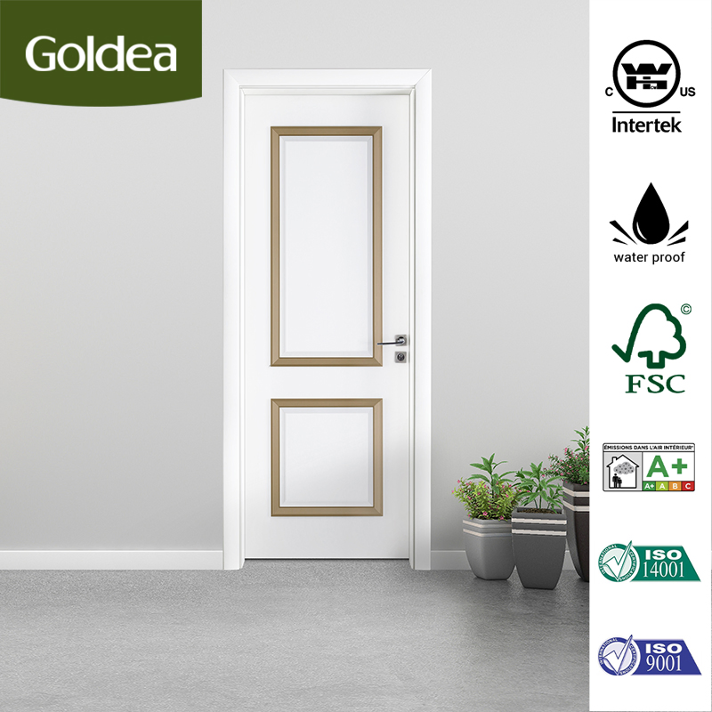 Customized New Design Home Bedroom Kitchen Bathroom Hotel PVC Fireproof Interior MDF Wooden Door