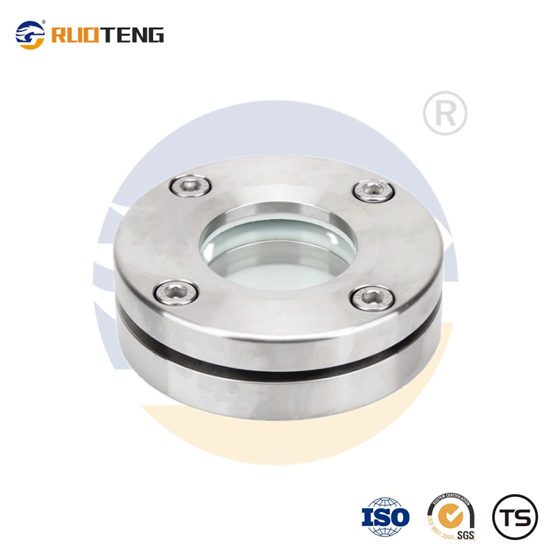 [Ruoteng] DN50 Stainless Steel 304/316L Oil Tank Cover Plate Fluid Flow Observe Sanitary Flange Sight Glass