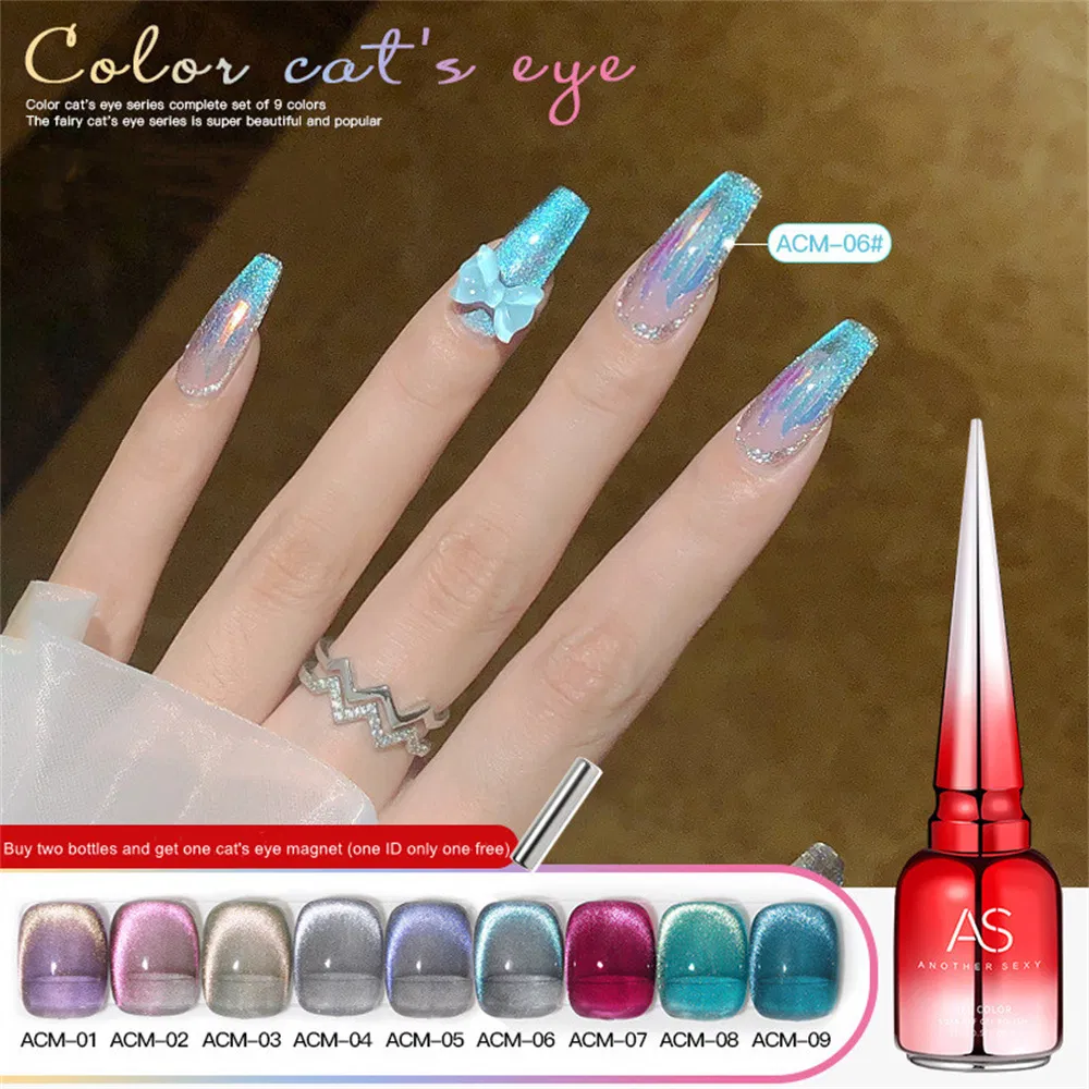 Acm New Suit Net Red Popular Transparent Color Cat′ S Eye Nail Polish Gel Nail Polish
