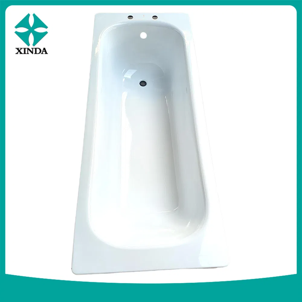 Steel Enamel Shower Bathtub with Tap Holes for UK and Europe Market