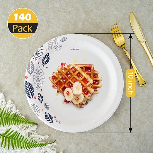 9 10 12 Inch Compostable Disposable Eco Friendly Paper Plate Custom Logo