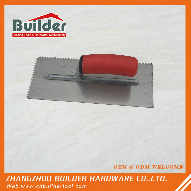 Tile Plastering Trowel Carbon Steel V-Shape Notched Trowel