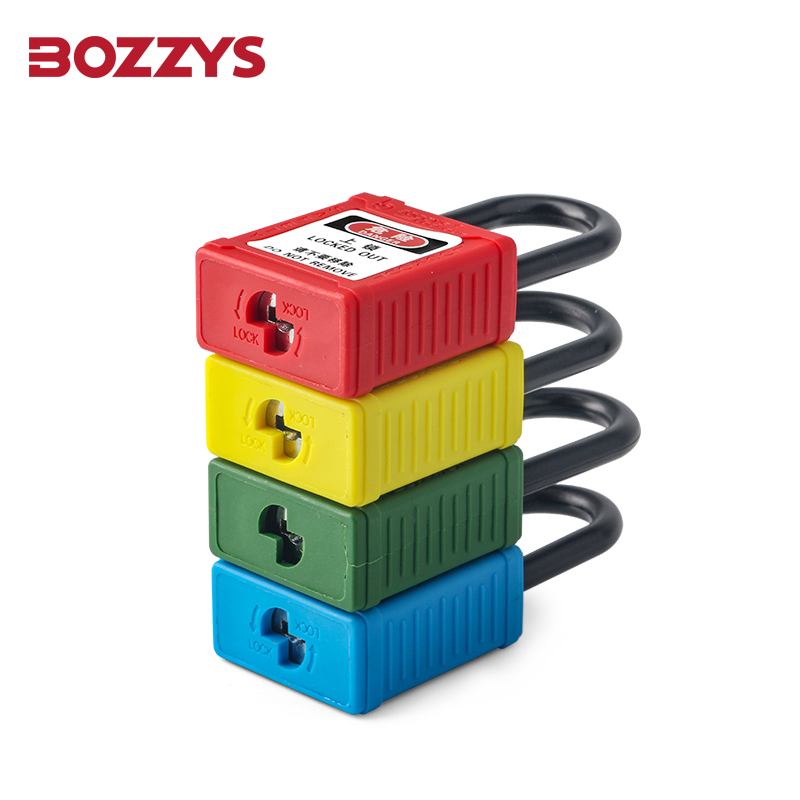OEM 38mm Industrial Nylon Shackle Safety Padlock Lockout Lock Industrial Padlock Safety Loto Padlocks