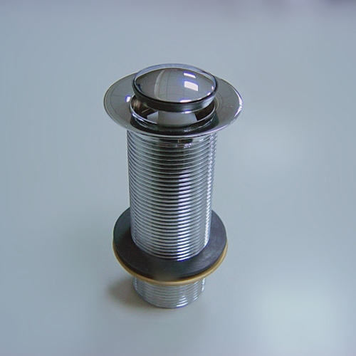 Сифон для раковины с пробкой, хром