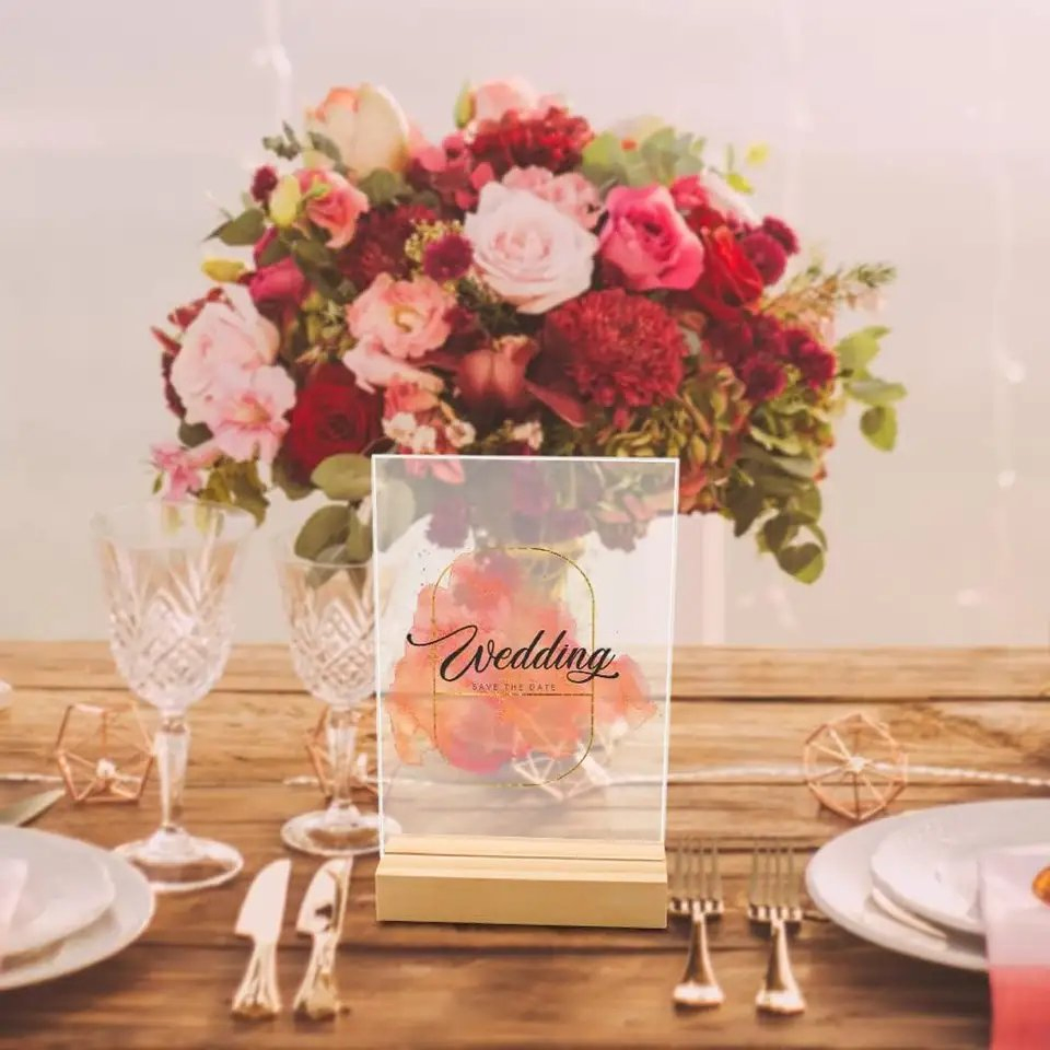 Double Side Acrylic Sign Menu Acrylic Display Board Printing 3D Acrylic LED Message Board