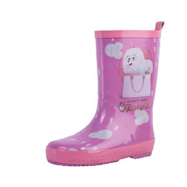 Pink Rubber Rian Boots for Kids 68057