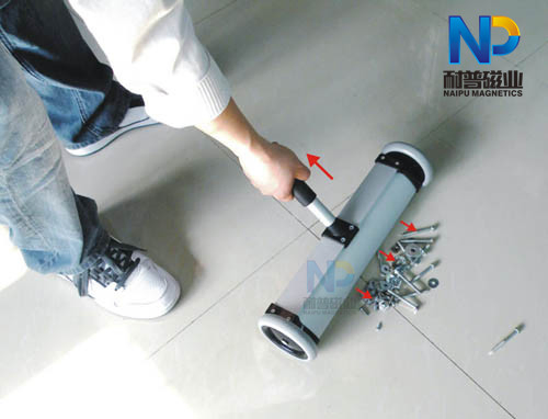 13-Inch Magnetic Sweeper for Effortless Cleanup and Debris Removal