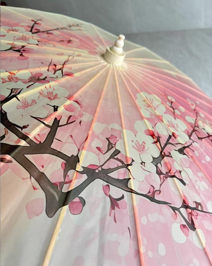 Зонт-трость с канадским флагом из масляной бумаги