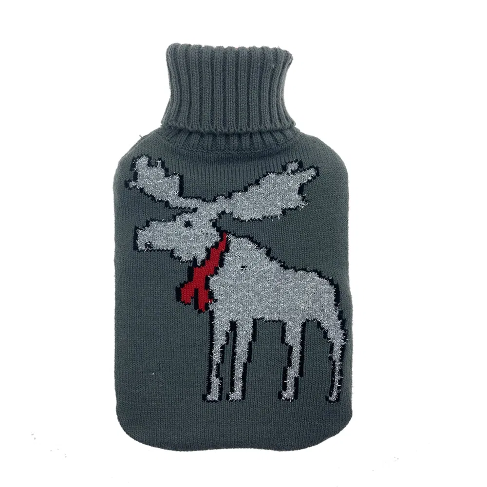 Manufacturer Rubber Hot Water Bottle Woven Pattern Knitting Cover Colorful Hand Warm Bag Cover