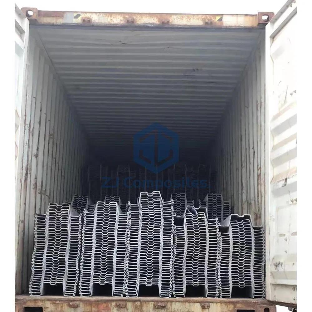 Factory Supply FRP Sheet Pile Fiberglass Reinforced Piling for Cofferdam