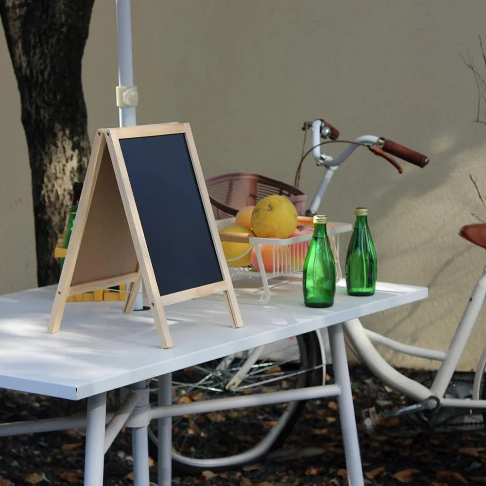 Retro Landing Vertical Small Blackboard Shelf Billboard Stall Display Brand Coffee Shop with Price Menu Writing Board