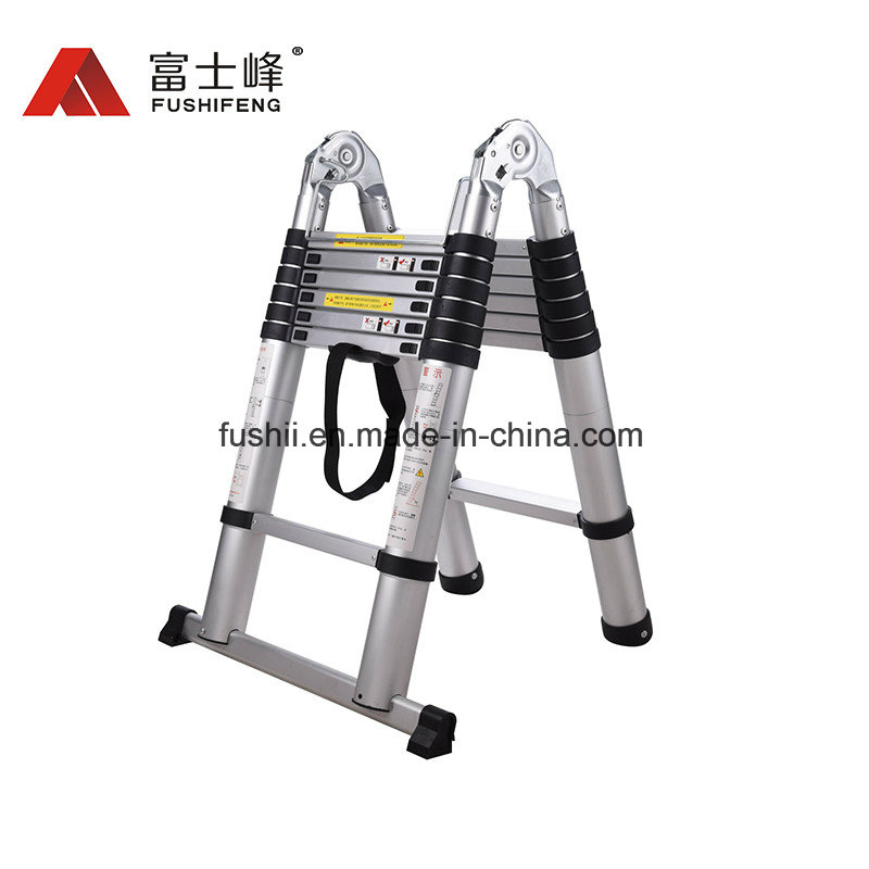 Economical 2 Section Hinged Telescopic Ladder with En131