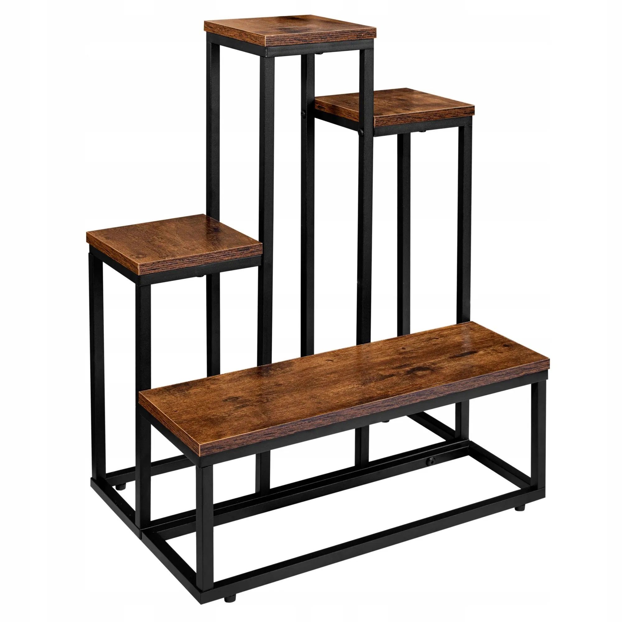 Large Tall Plant Stand Indoor Outdoor Wood Plant Shelf Multi-Tiered Flower Planter Holder Shelf Balcony Flower Rack