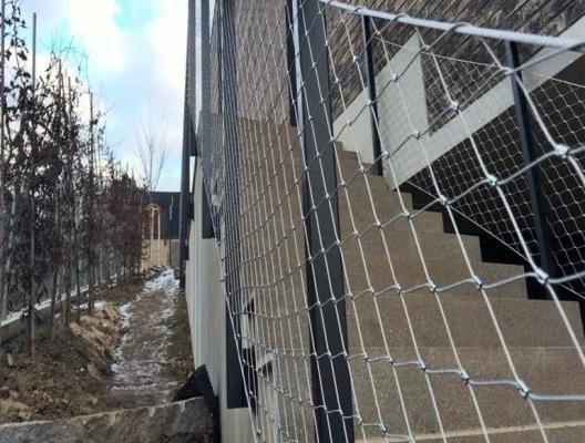 Balcony Metal Woven Trellis Net Garden Flexible Stainless Steel Rope Mesh