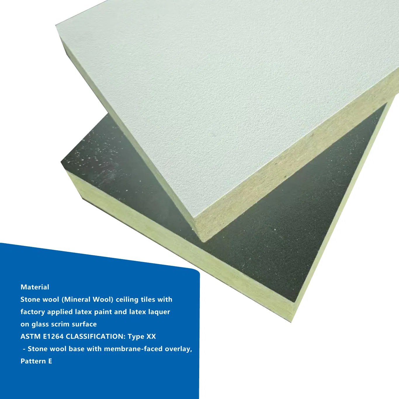 2X2 Acoustic Fiberglass Ceiling Black Color Sound-Absorbing Ceiling for Cinema Office