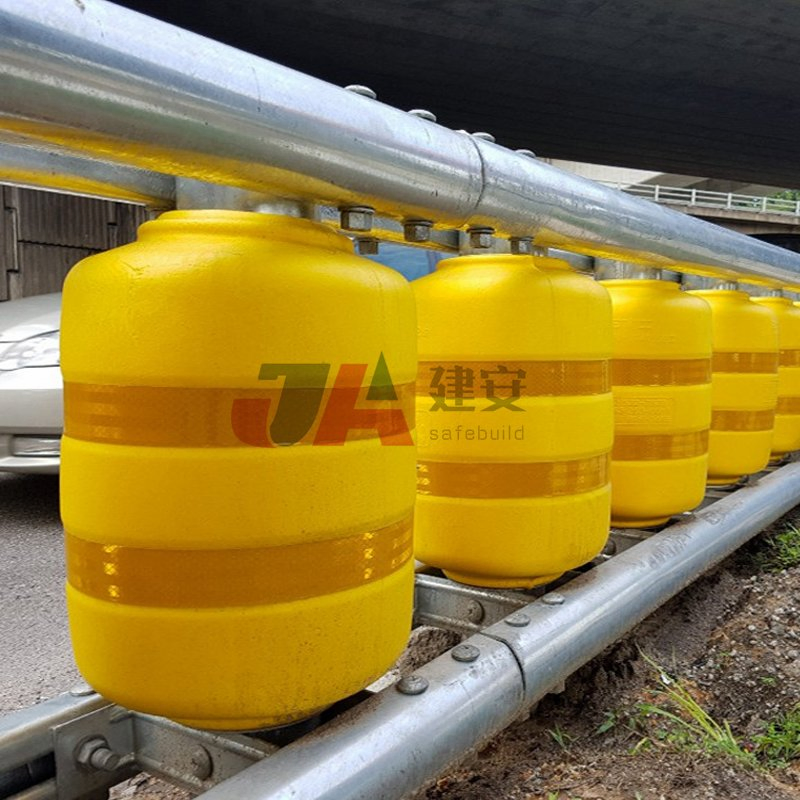 Highway Rolling Barrier System EVA Material Safety Roller Guardrail
