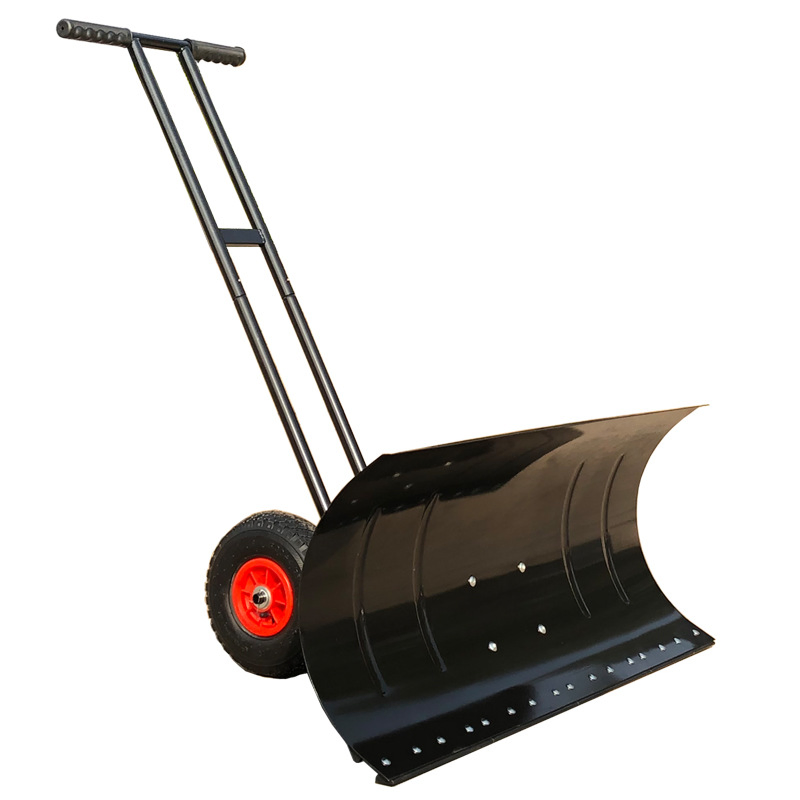 Double Tube Retractable Manual Snow Shovel with Wheels