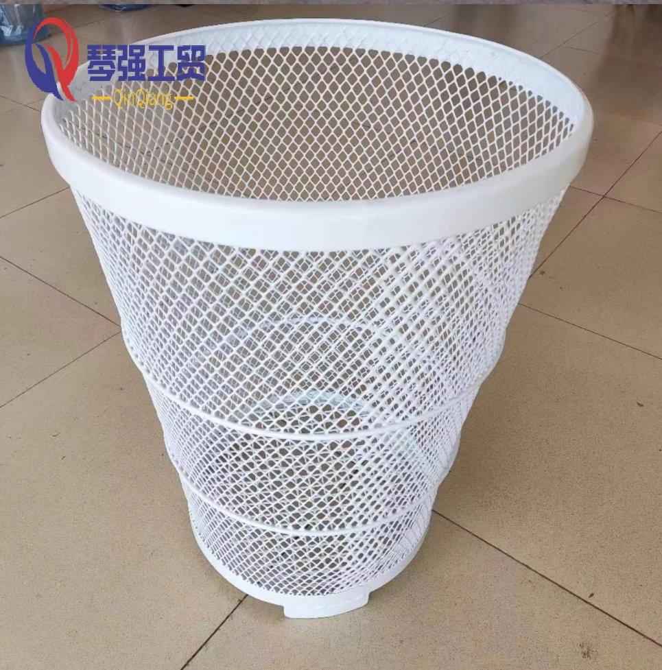 Металлическая сетчатая урна круглая для офиса и дома
