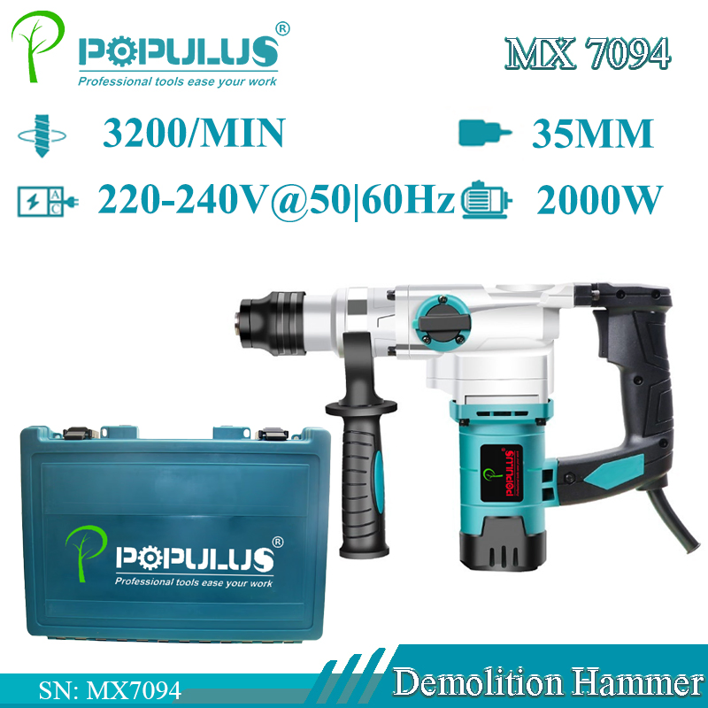 Отбойный молоток Populus pH35 1600W, промышленный