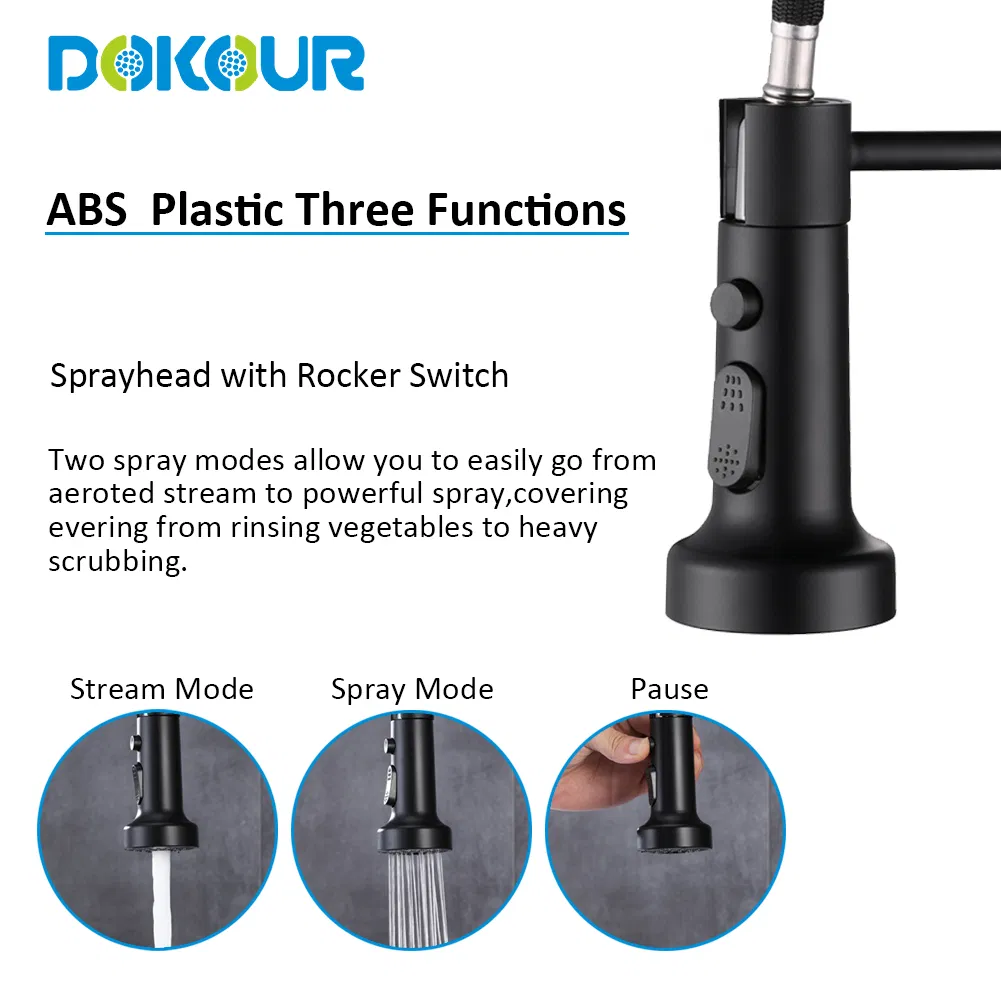 Кухонный смеситель с выдвижным душем, однорычажный