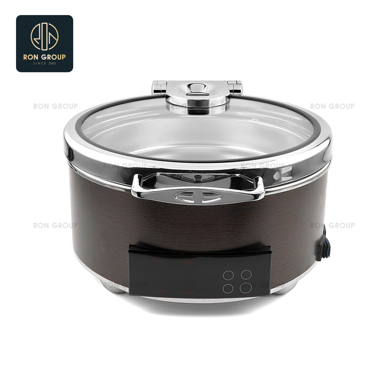 Factory Price Round Stainless Steel Catering Electric Buffet Food Warmer Hotel Restaurant Chafing Dish