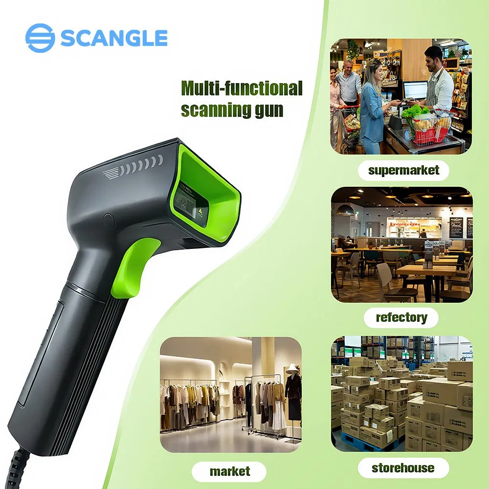 Scangle Sgt-3303 Wired High Speed Barcode Scanner with Easy- to-Use USB Port for Supermarket in Stock