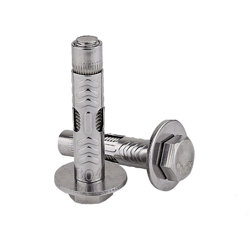 Carbon Steel Concrete Expansion Screw Through Fix Bolts Hex Nut Sleeve Anchor Bolt with Flange Nut
