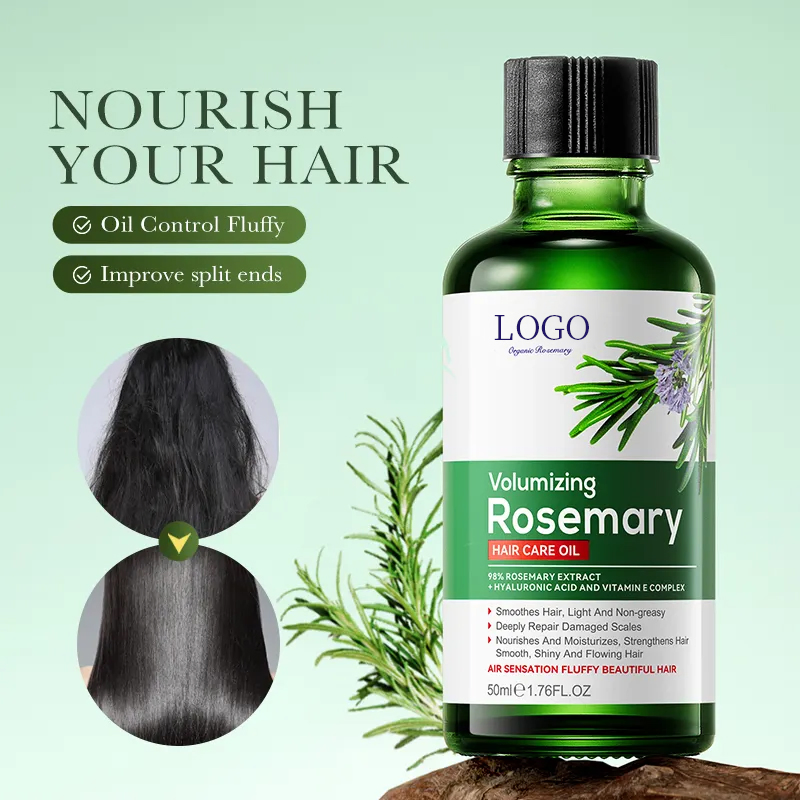 Ditong Organic Rosemary Hair Care Essential Oil Argan Oil Infused Moisturizing Smoothing Treatment Dry Frizzy Hair Flowers Repair