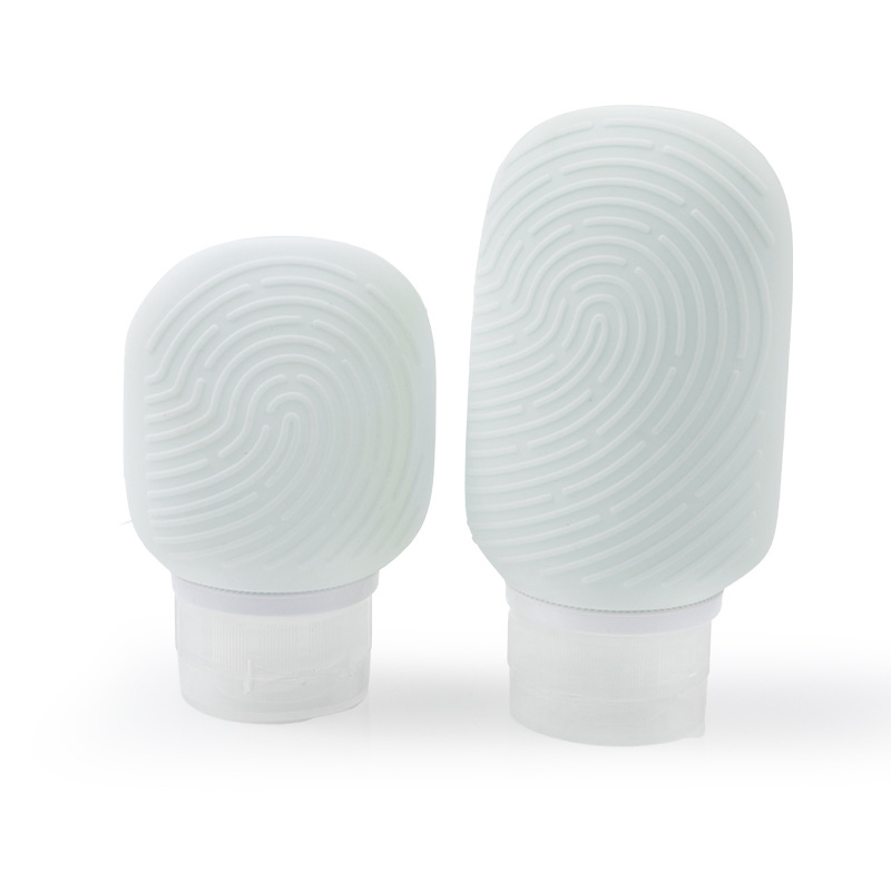 Silicone Fingerprint Refill Bottles Portable Travel and Business Trip Bottles for Lotion and Toiletries