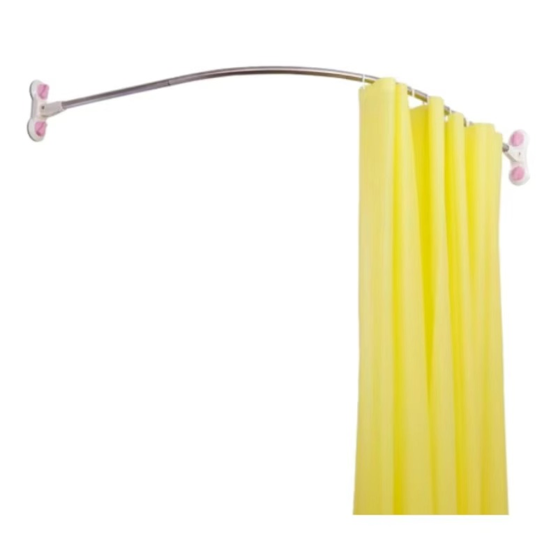Promotional High Quality Anti-Slip Multi-Type Corner Decorative Shower Curtain Poles