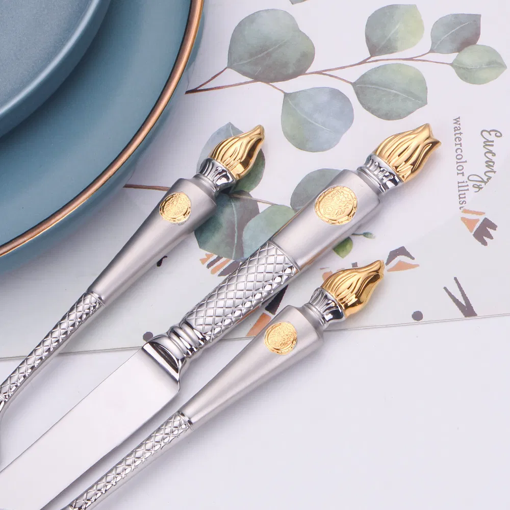 Stainless Steel Cutlery Set 304 High-End Hotel Cutlery Forged Knife and Fork