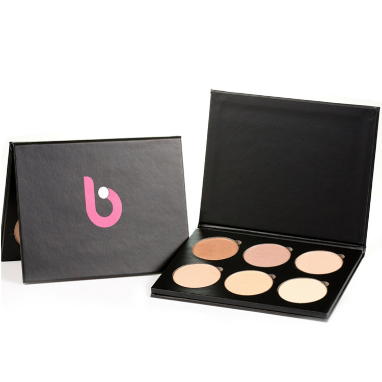 Professional Quality Powder Highlighter Makeup Palette 6 Shades Glow Kit