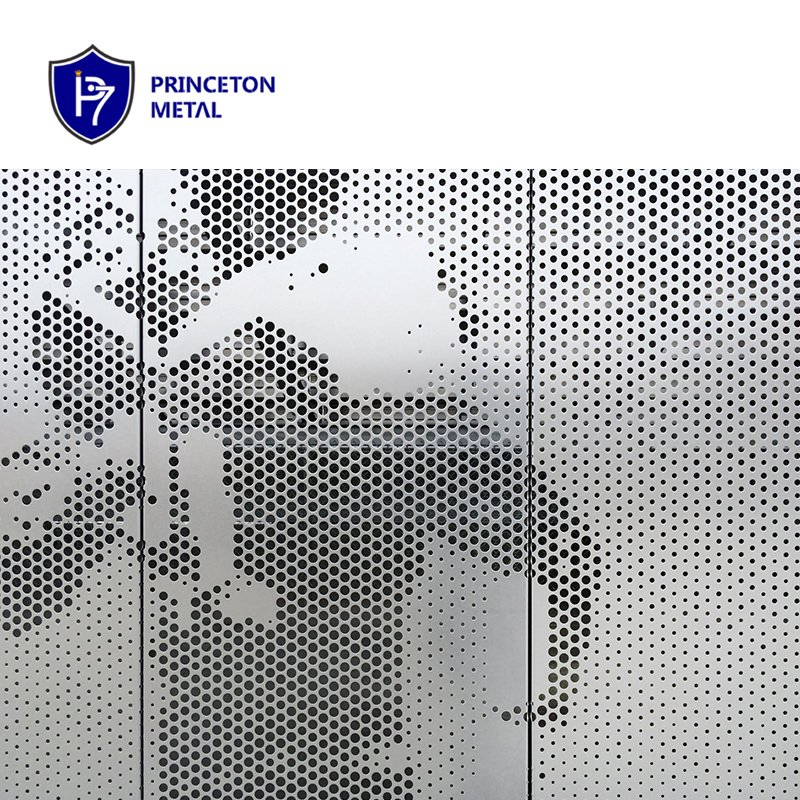 Outdoor Wall Installation Aluminum Perforated Panel Cladding Flat Facade for Curtain Wall