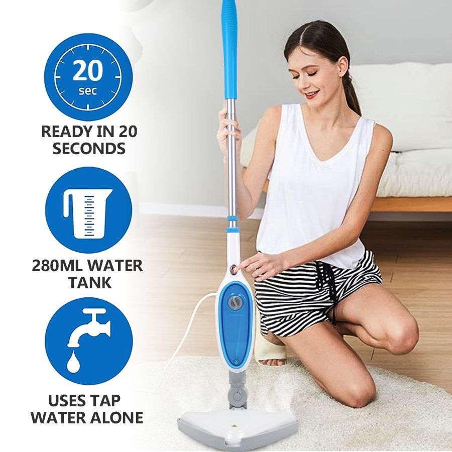 1300W High Pressure Corded Steam Vacuum Cleaner Carpet and Sofa Steam Cleaner Handheld Steam Mop Cleaners
