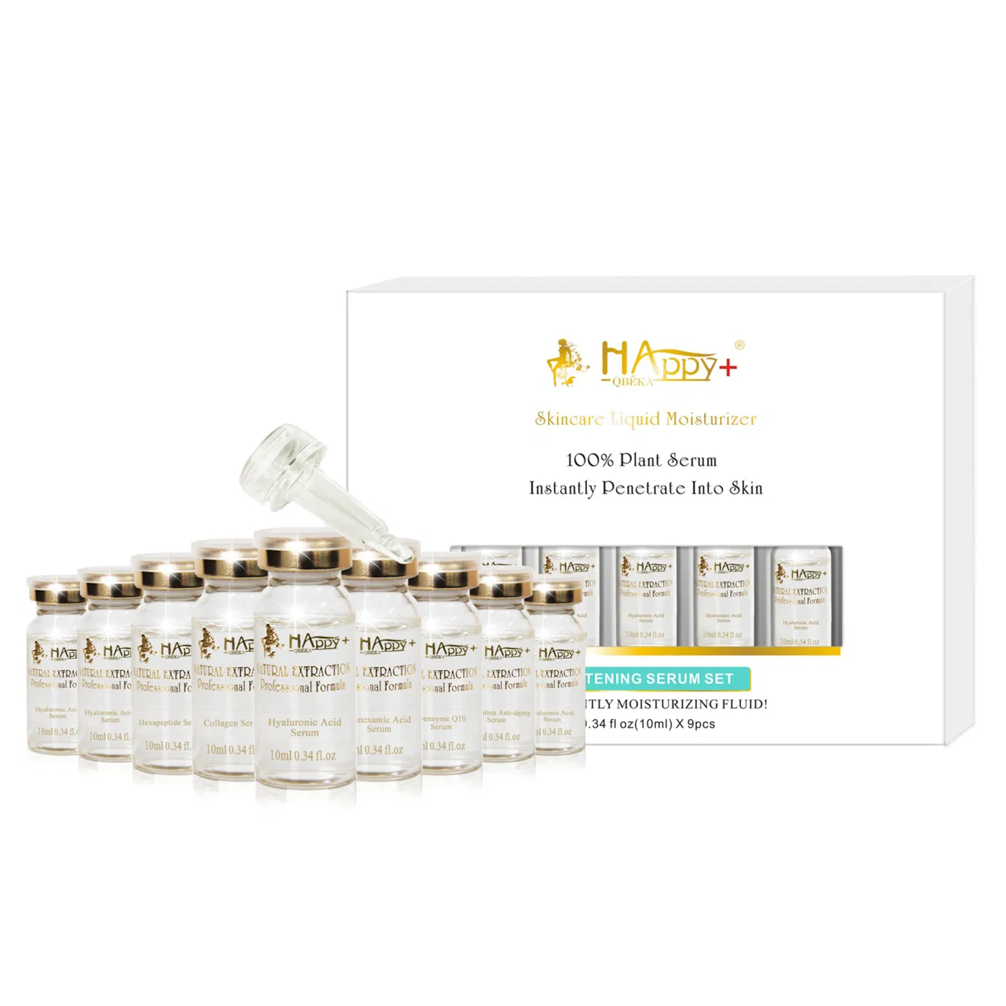 Qbeka Anti-Wrinkle Anti-Aging Serum Set Distribute Available or OEM for Skincare Serum Face Serum Eye Serum Essence Serum