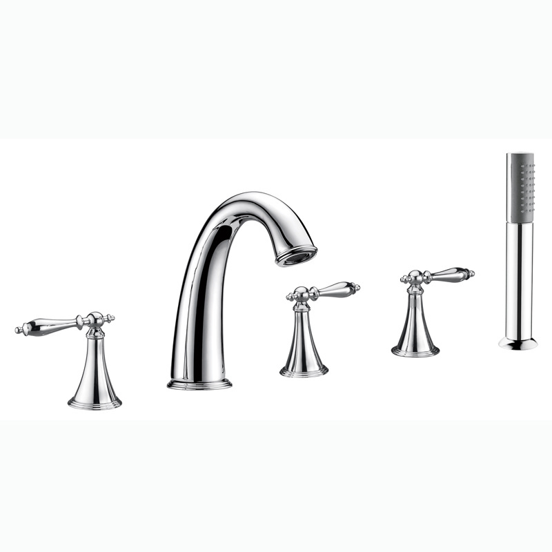 5 Holes Mixer Bathtub Faucet Split Bath Shower Set