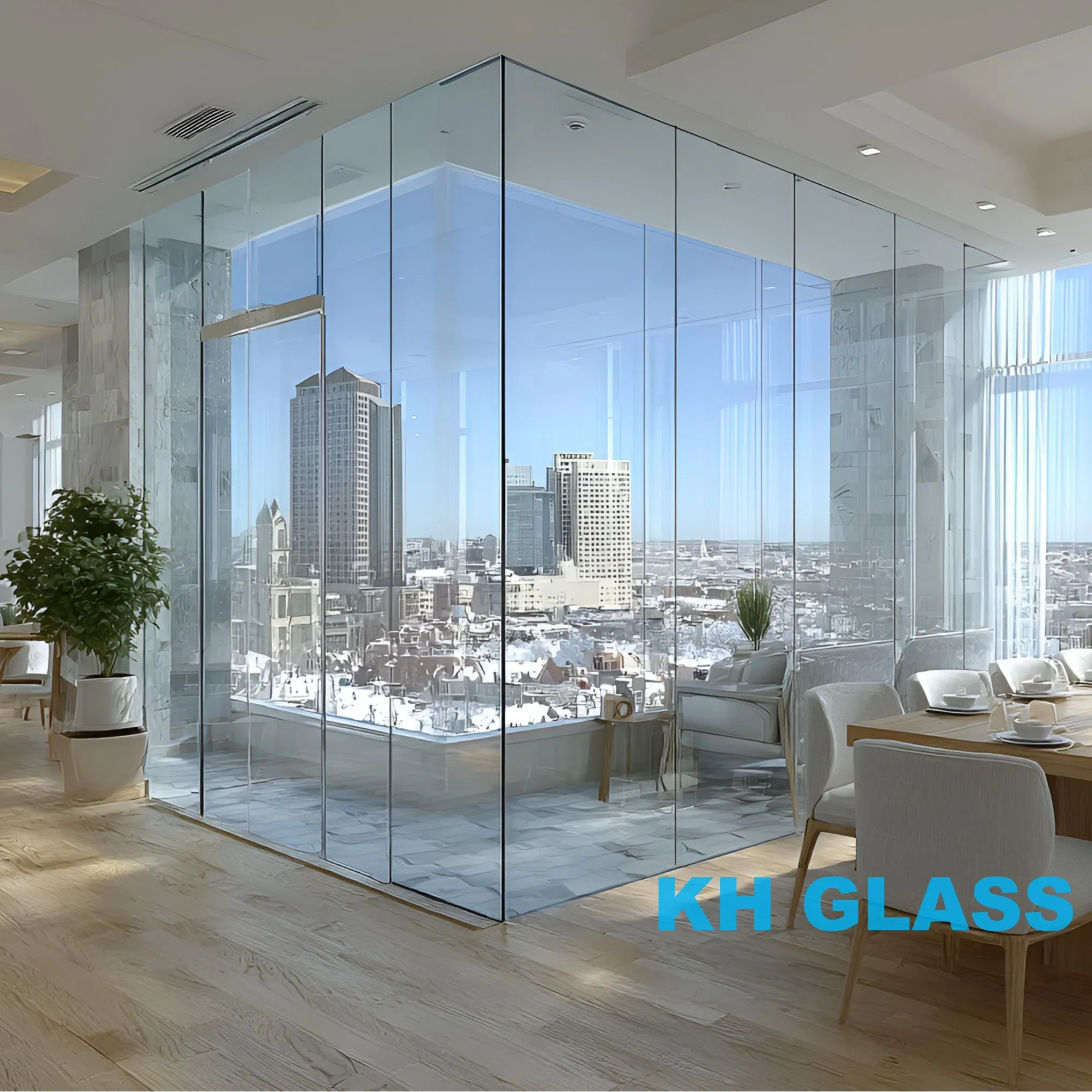 Durable Glass Partitions with 25mm Thickness and ISO/CE Certification