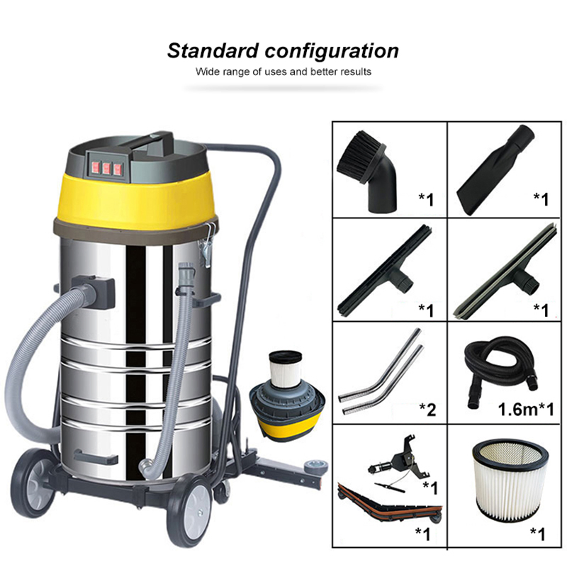 Large Capacity Cleaning Machine Three-Motor Wet/Dry Vacuum Cleaner (Rear Squeegee)