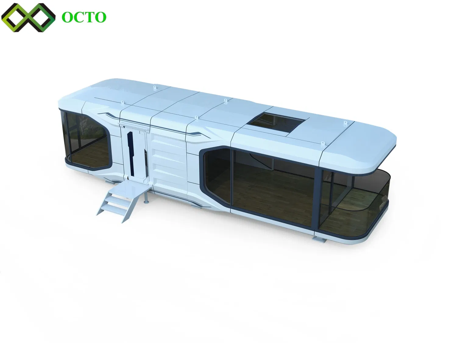 Luxury 38sqm Earthquake Resist Isolator Sleeping Capsule Prefab Modern Cabin Tiny House