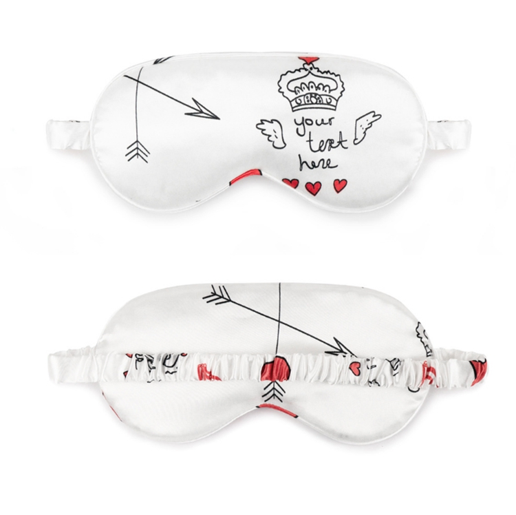 New Type Double-Sided Cute Cartoon Satin Elastic Band Breathable Travel Silk Sleep Eye Mask