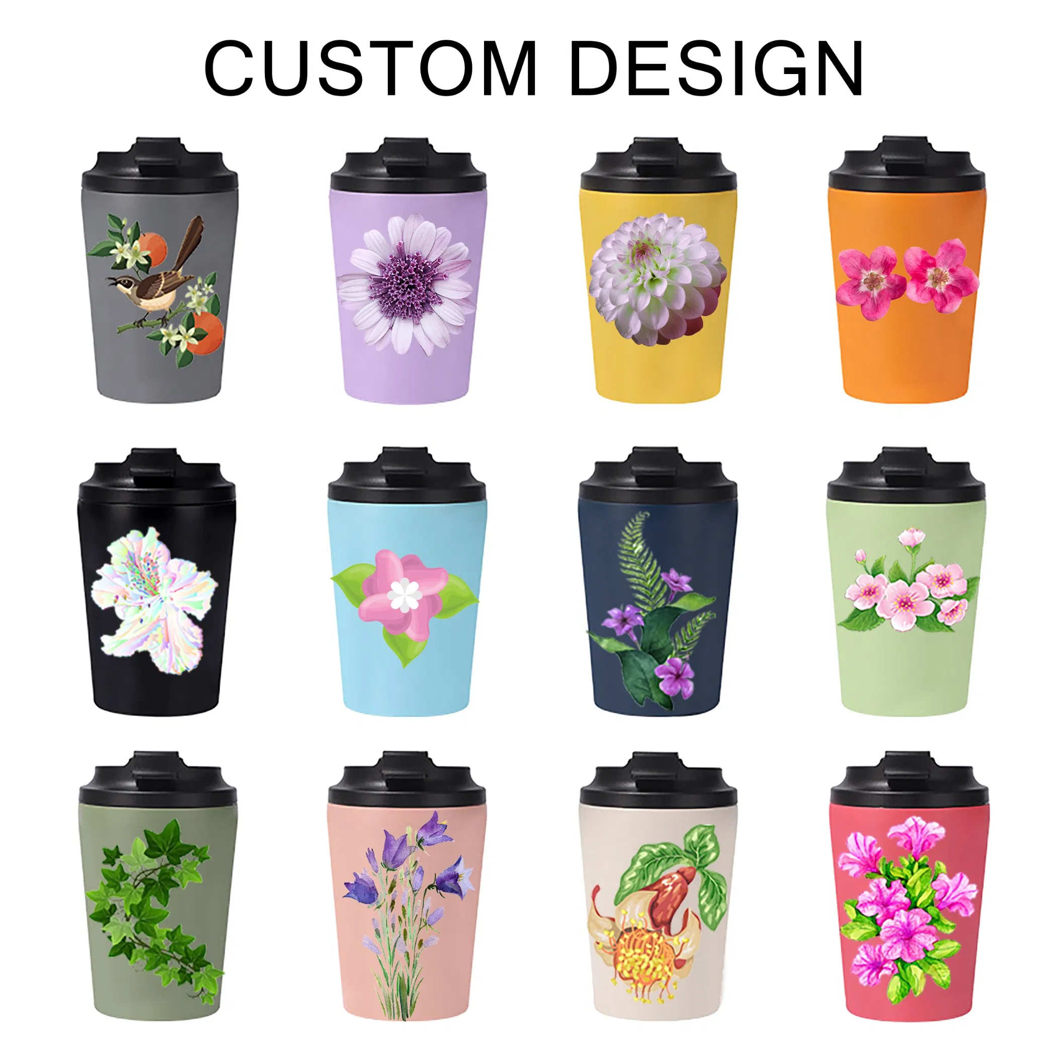 350ml Stainless Steel Portable Double-Walled Coffee Cups Mugs