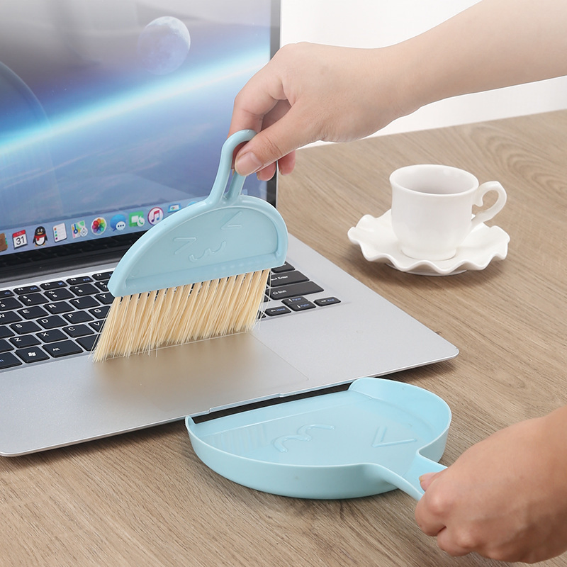 Small Broom and Dustpan Set for Home for Table, Countertop, Sofa, Key Board