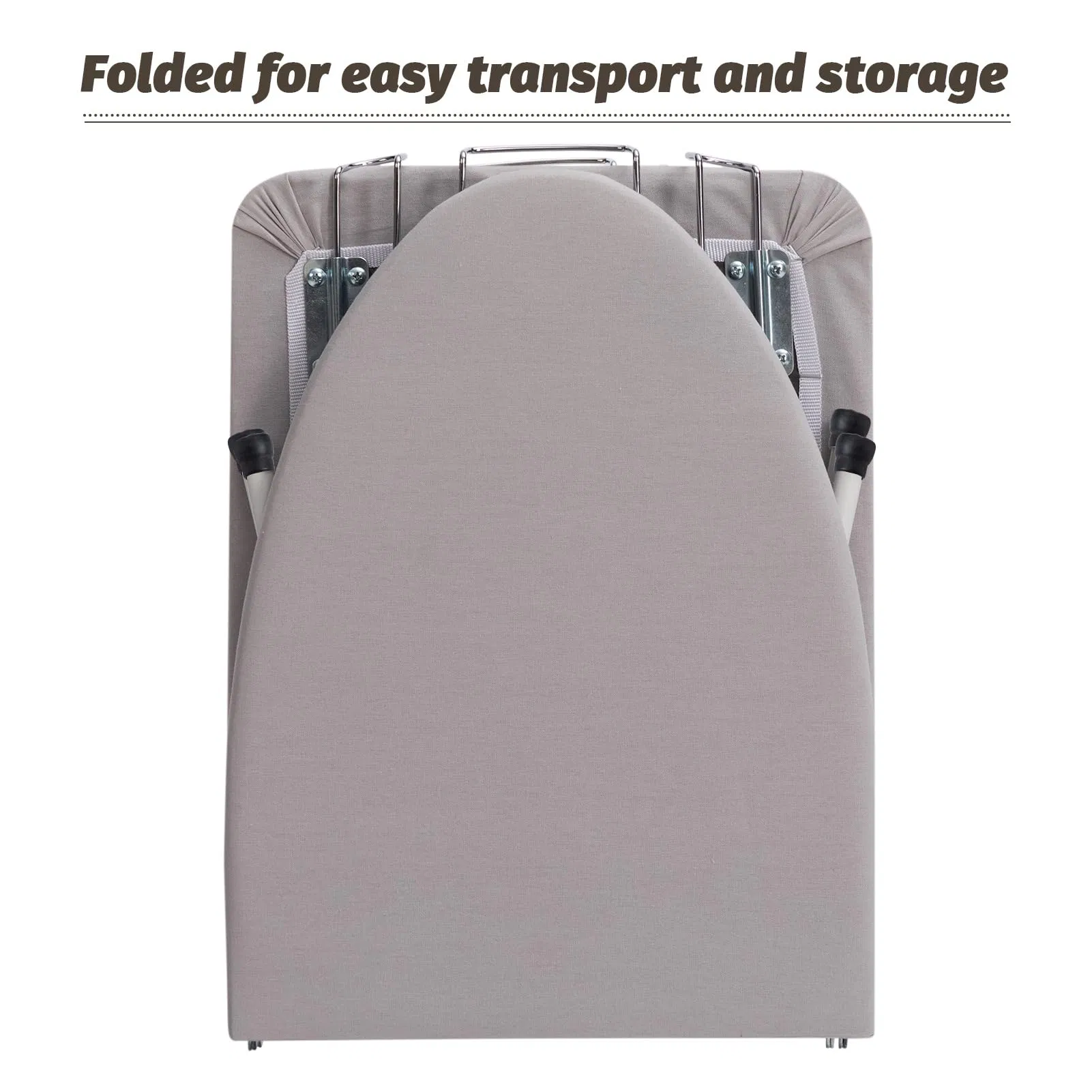 Tabletop Ironing Board Iron Holder Compact Folding Legs Cover Pad Space Saver