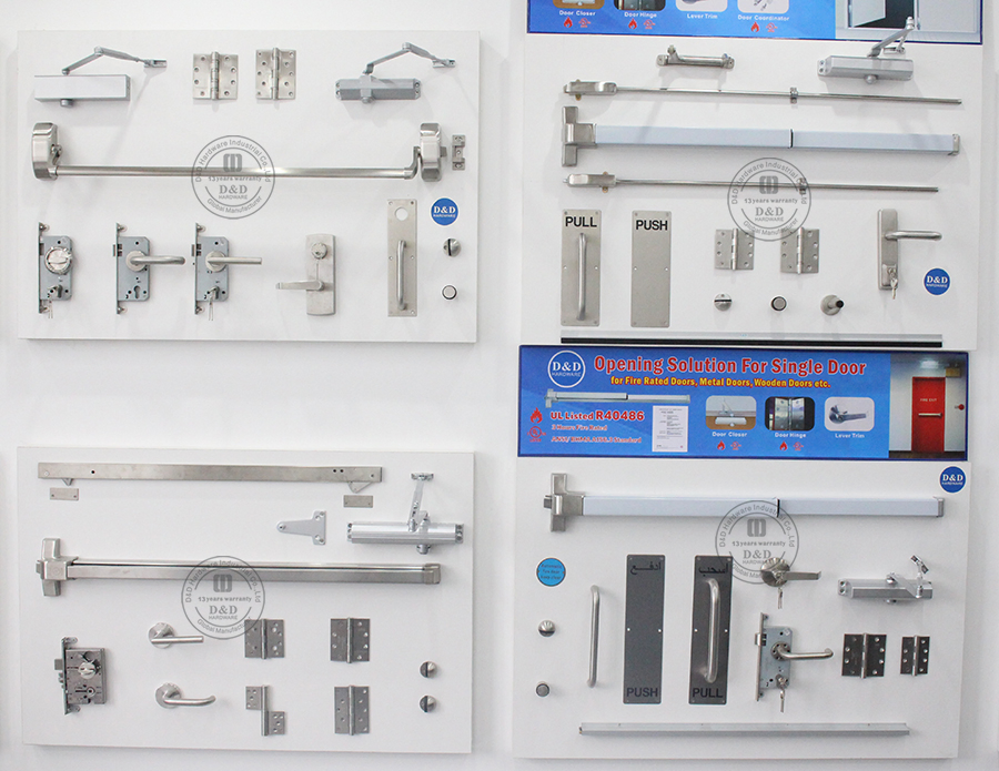 Aluminium Alloy Stainless Steel Rated Door Hardware Exit Device Panic Lock Bar