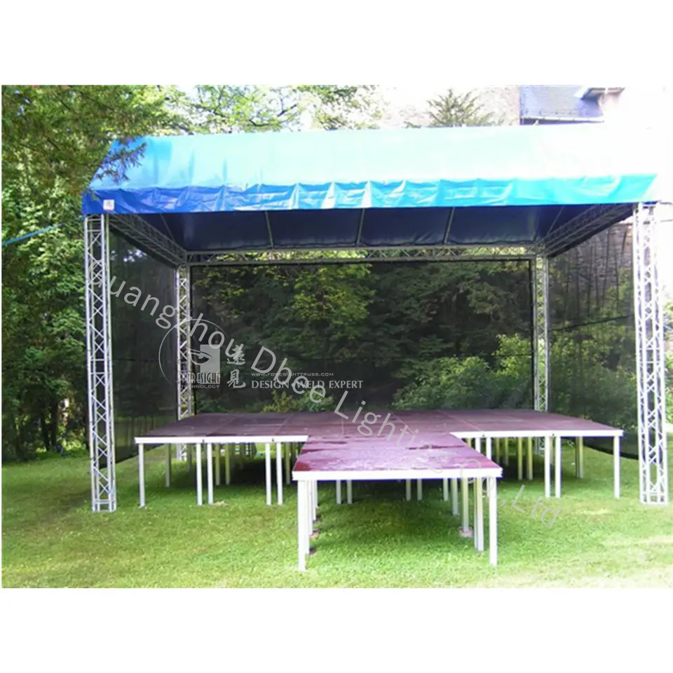 Aluminum Truss Plywood Stage Factory High Quality Competitive Price Manufacturer Supply Modular Aluminum Portable Concert Stage for Indoor Outside Events