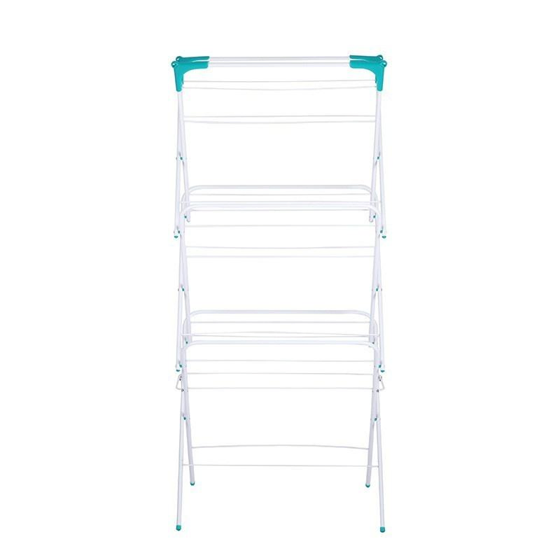 137cm Multi-Layer Foldable No-Installation Metal Iron Clothes Drying Towel Rack